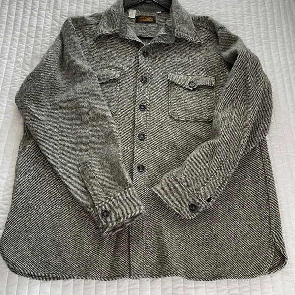 Vintage Eddie Bauer wool blend button down long jacket - Picture 3 of 6